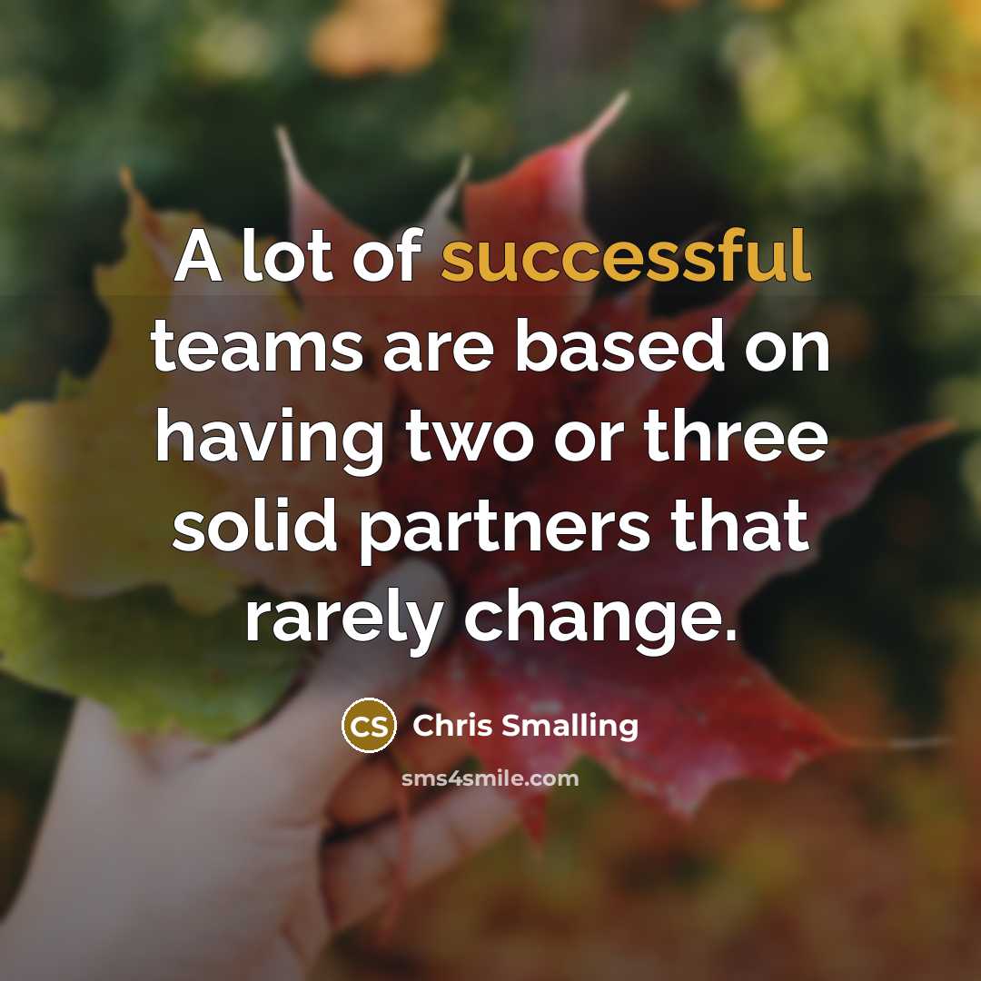 “A lot of successful teams are based on having two…” quote by Chris Smalling