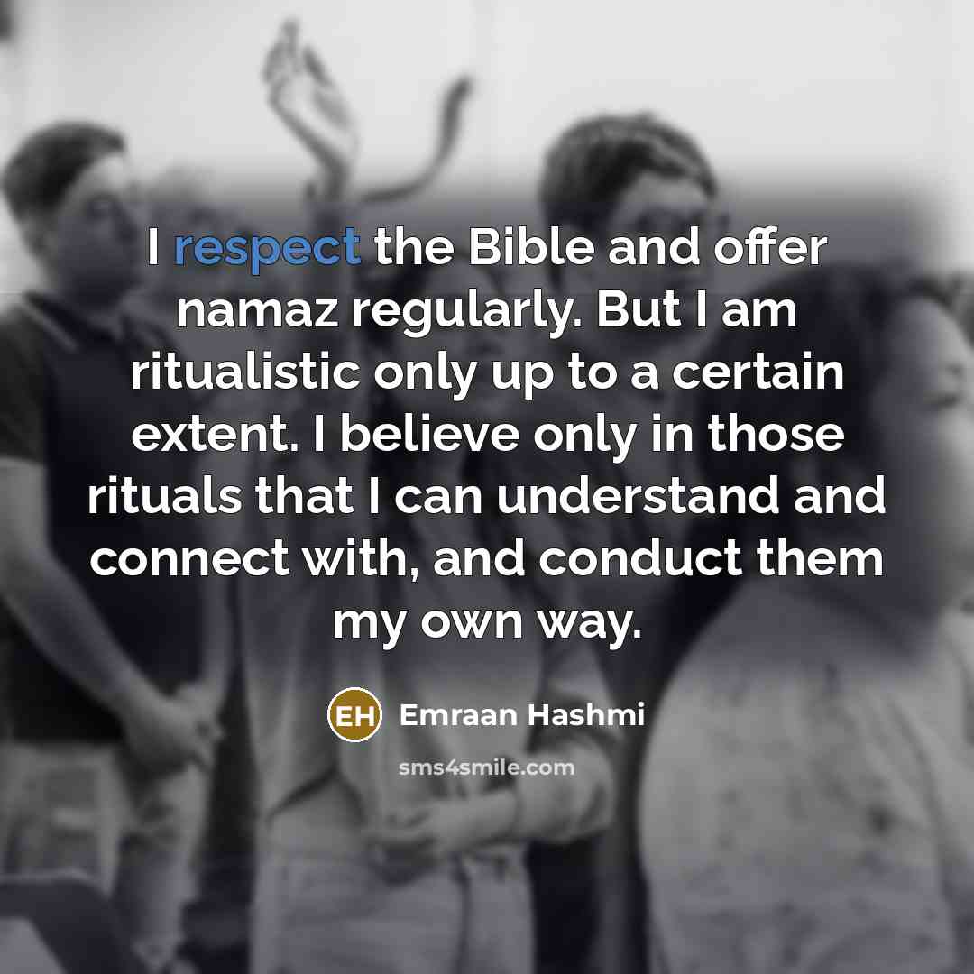 “I respect the Bible and offer namaz regularly. But I…” quote by Emraan Hashmi