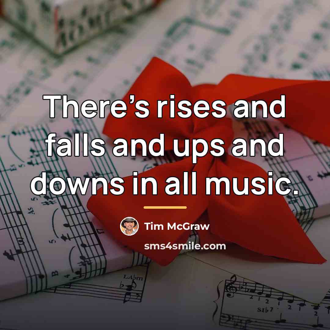 “There's rises and falls and ups and downs in all…” quote by Tim McGraw