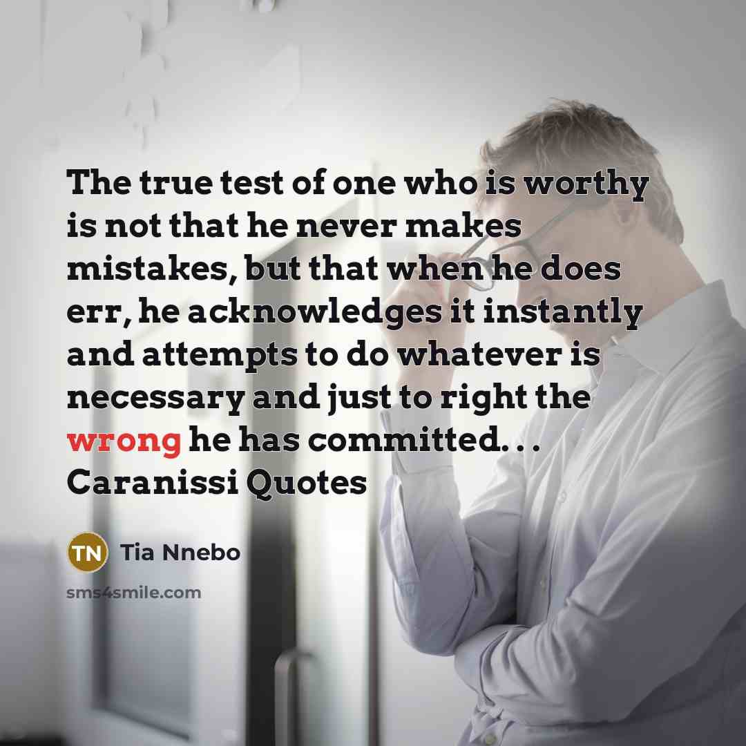“The true test of one who is worthy is not…” quote by Tia Nnebo