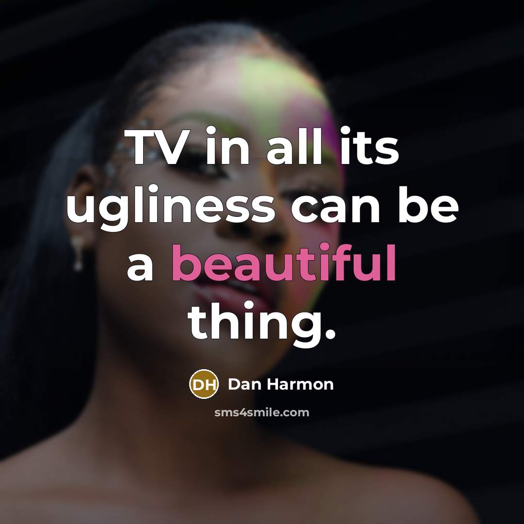 “TV in all its ugliness can be a beautiful thing.…” quote by Dan Harmon