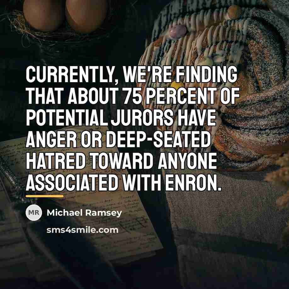 “Currently, we're finding that about 75 percent of potential jurors…” quote by Michael Ramsey