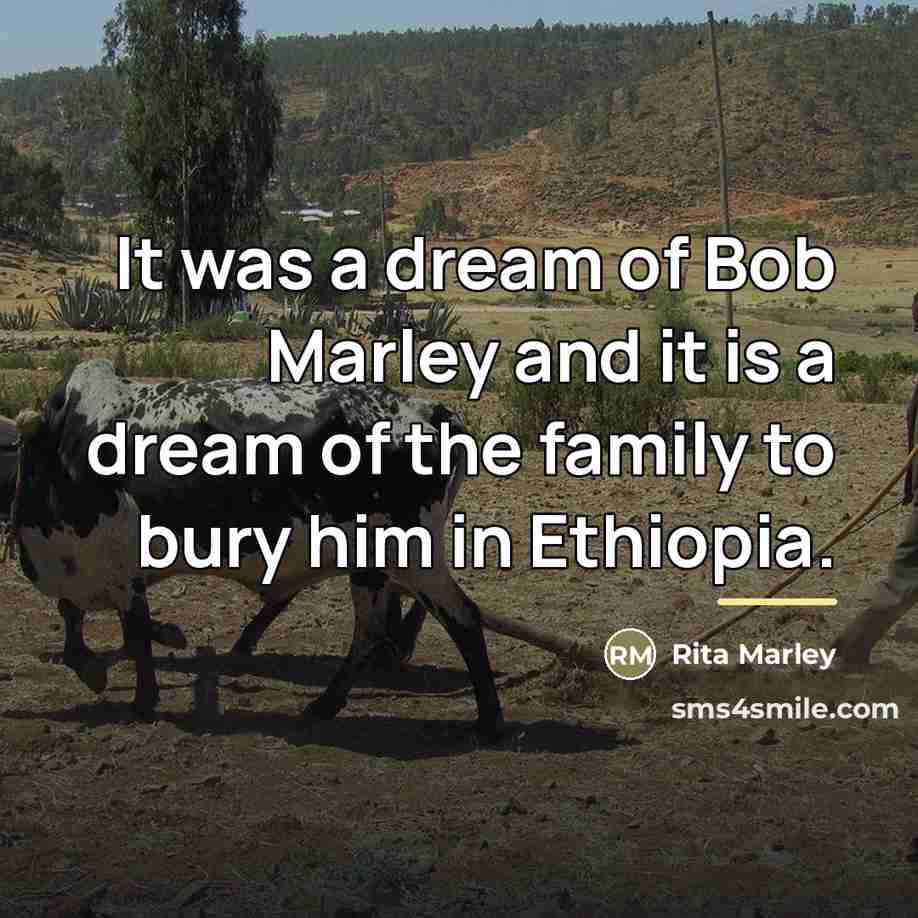 “It was a dream of Bob Marley and it is…” quote by Rita Marley