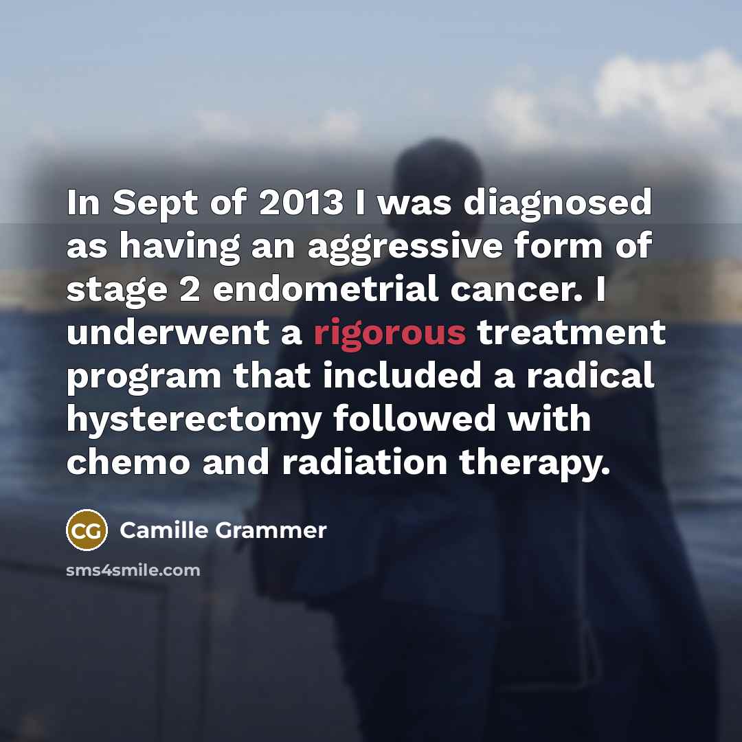 “In Sept of 2013 I was diagnosed as having an…” quote by Camille Grammer