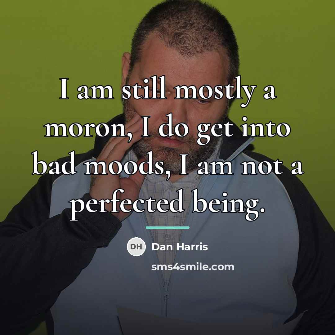 “I am still mostly a moron, I do get into…” quote by Dan Harris