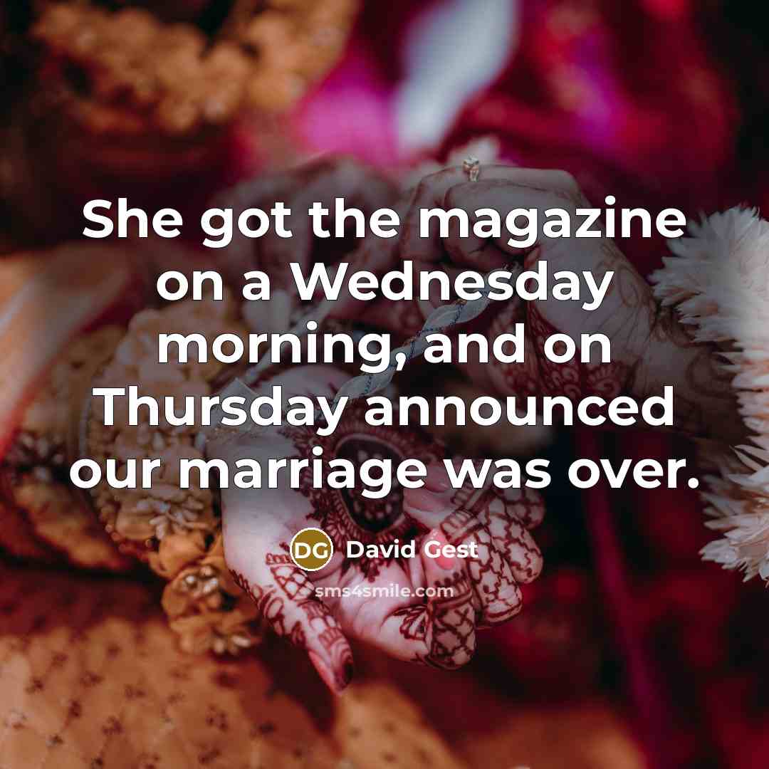 “She got the magazine on a Wednesday morning, and on…” quote by David Gest