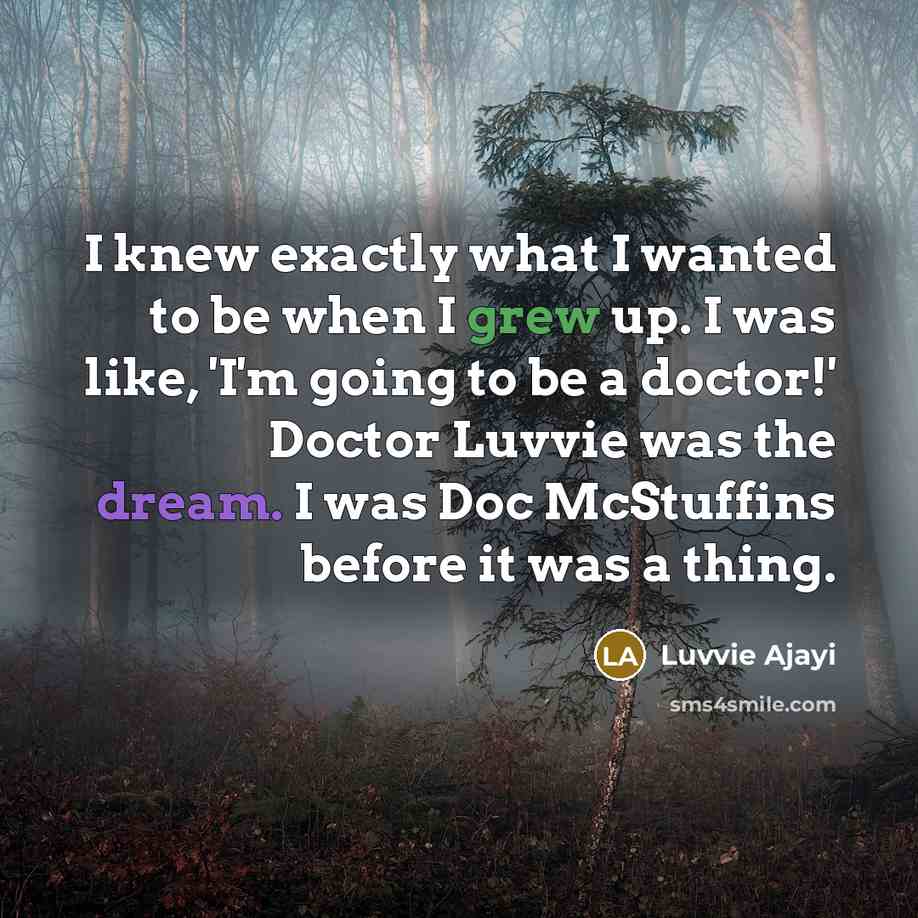 “I knew exactly what I wanted to be when I…” quote by Luvvie Ajayi