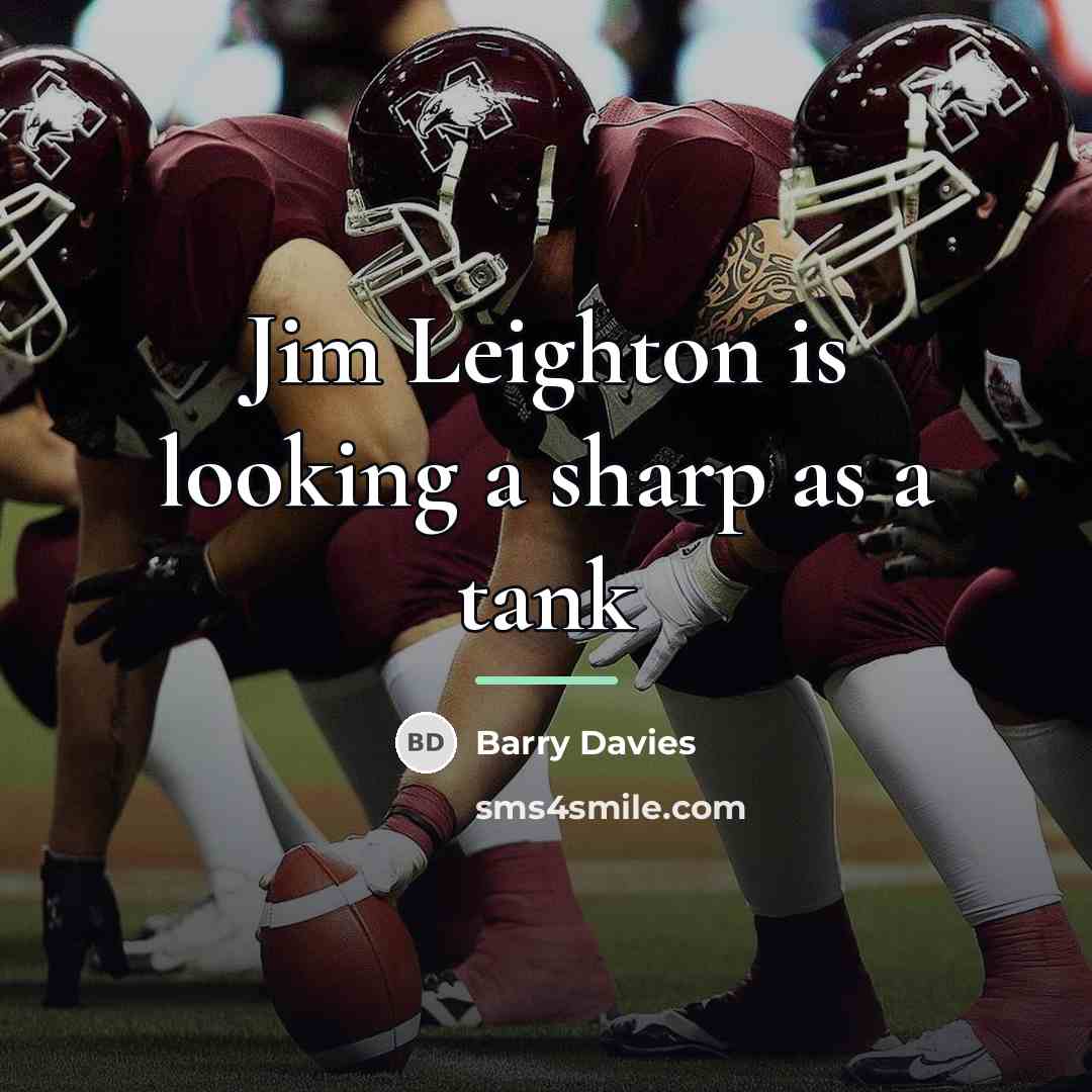 “Jim Leighton is looking a sharp as a tank…” quote by Barry Davies