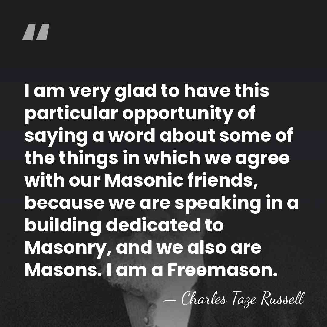 I am very glad to have this particular opportunity of saying a&hellip; - Charles Taze Russell