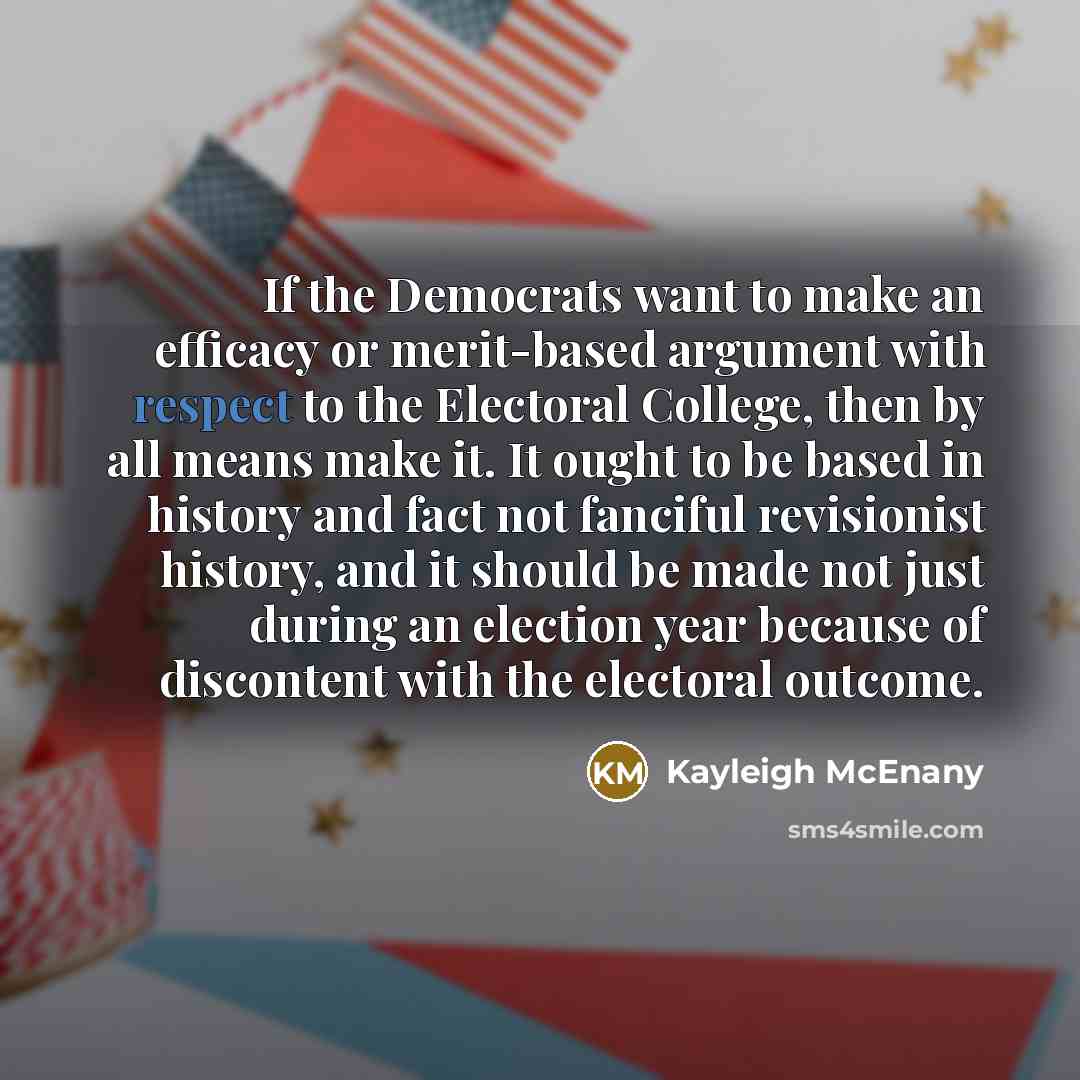 “If the Democrats want to make an efficacy or merit-based…” quote by Kayleigh McEnany