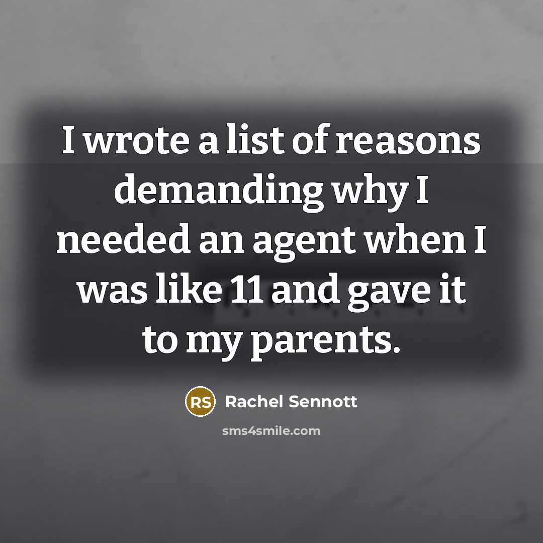 “I wrote a list of reasons demanding why I needed…” quote by Rachel Sennott