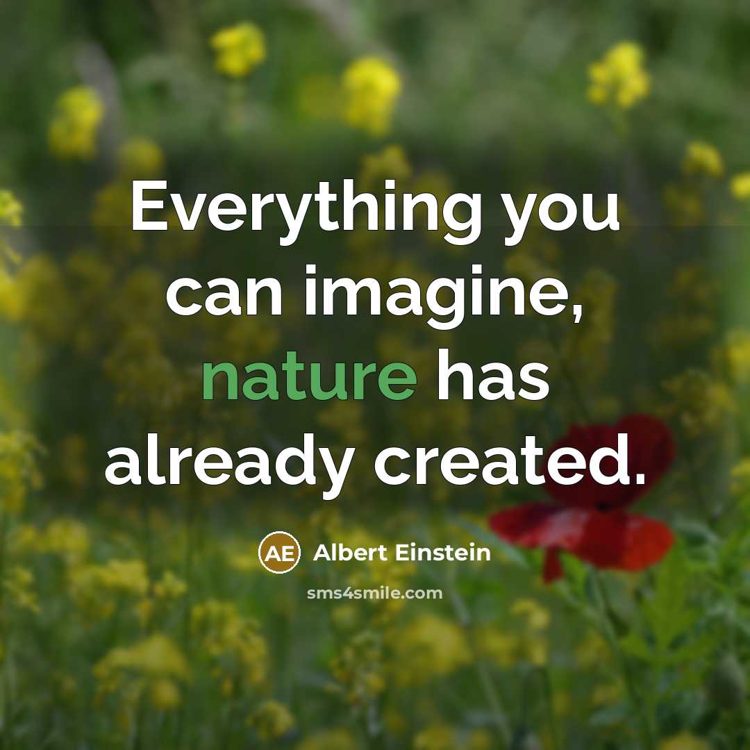 “Everything you can imagine, nature has already created.” quote by Albert Einstein