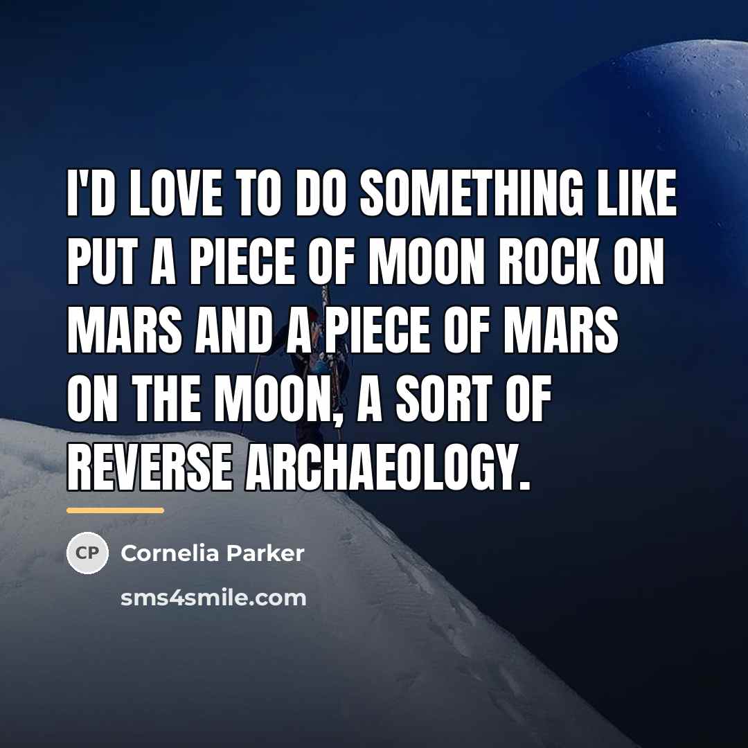“I'd love to do something like put a piece of…” quote by Cornelia Parker