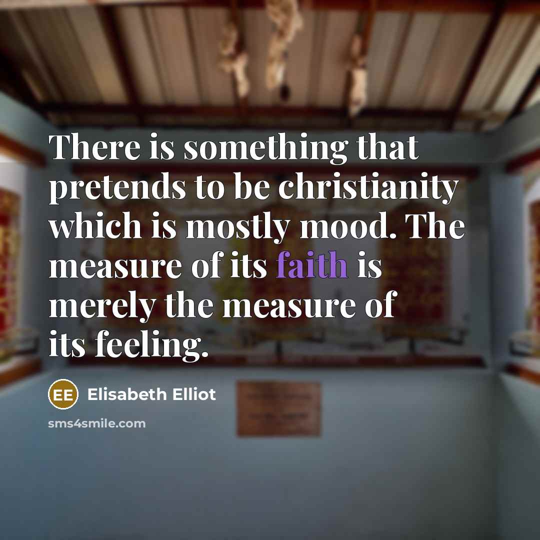 “There is something that pretends to be christianity which is…” quote by Elisabeth Elliot