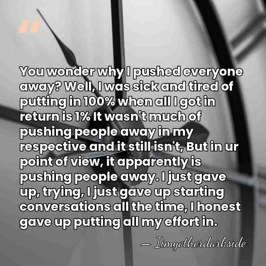 You wonder why I pushed everyone away? Well, I was sick and&hellip; - Iimyotherdarkside
