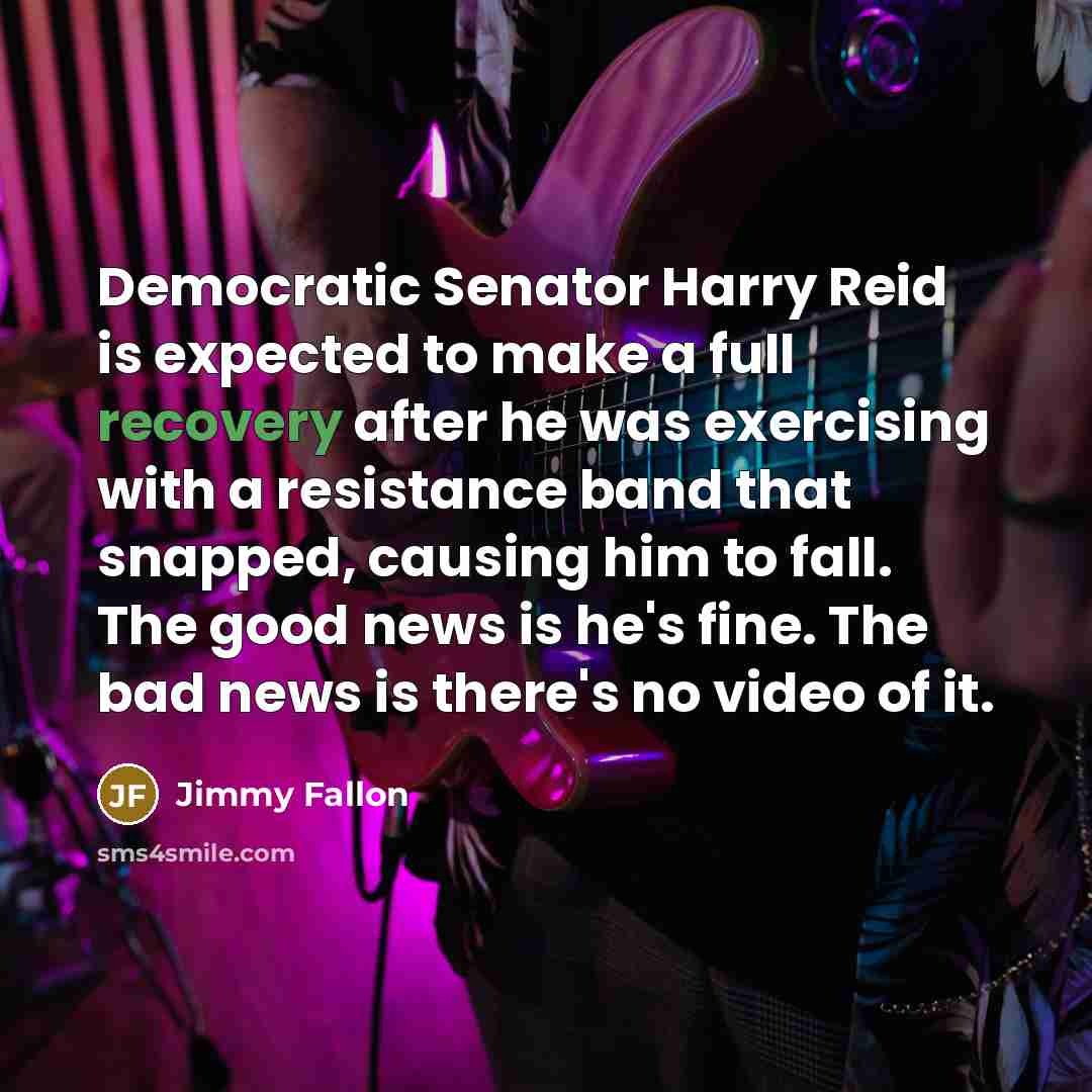 “Democratic Senator Harry Reid is expected to make a full…” quote by Jimmy Fallon