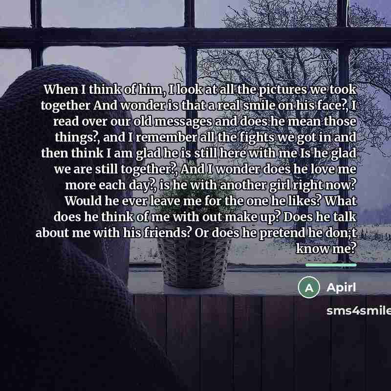 “When I think of him, I look at all the…” quote by Apirl