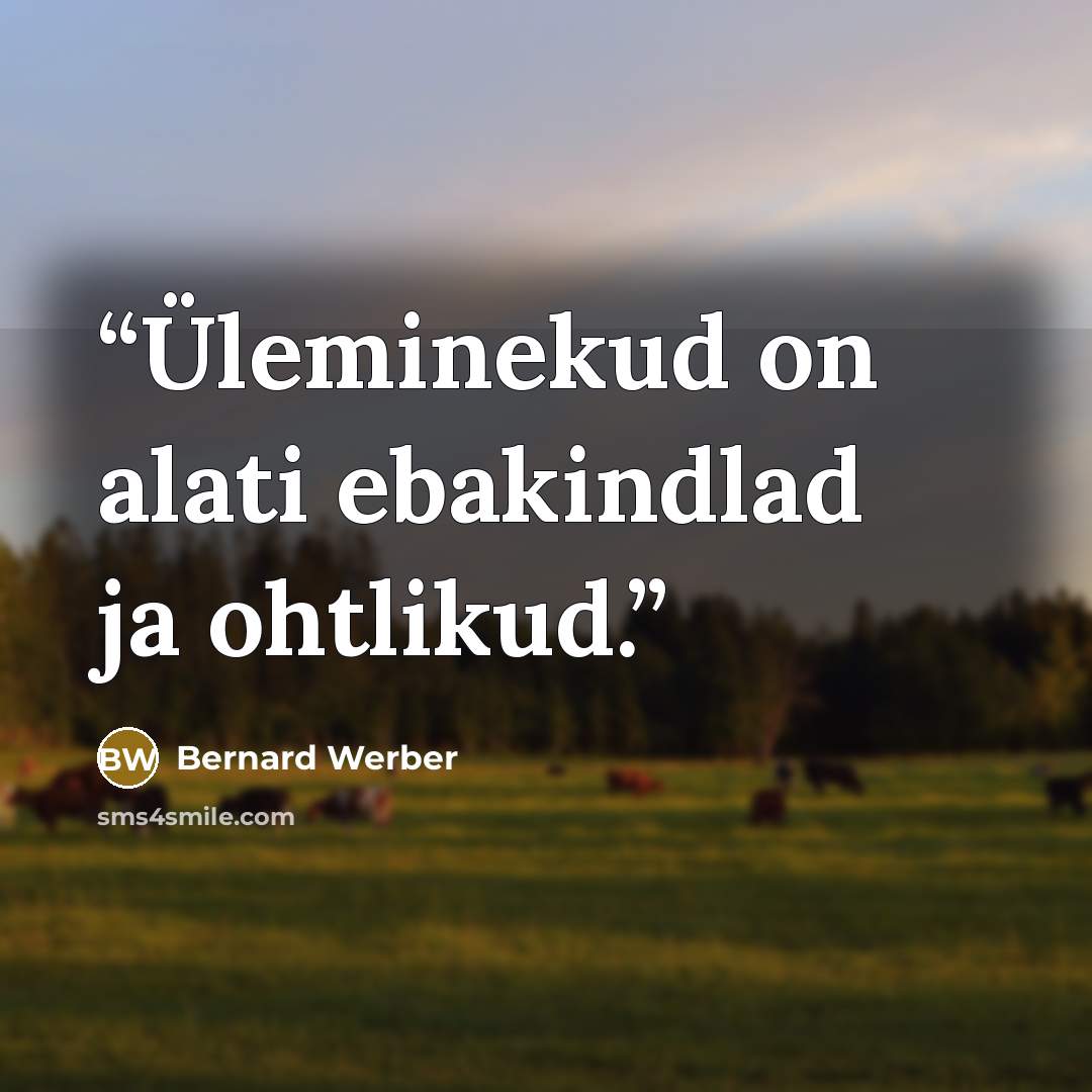 “Üleminekud on alati ebakindlad ja ohtlikud.” quote by Bernard Werber