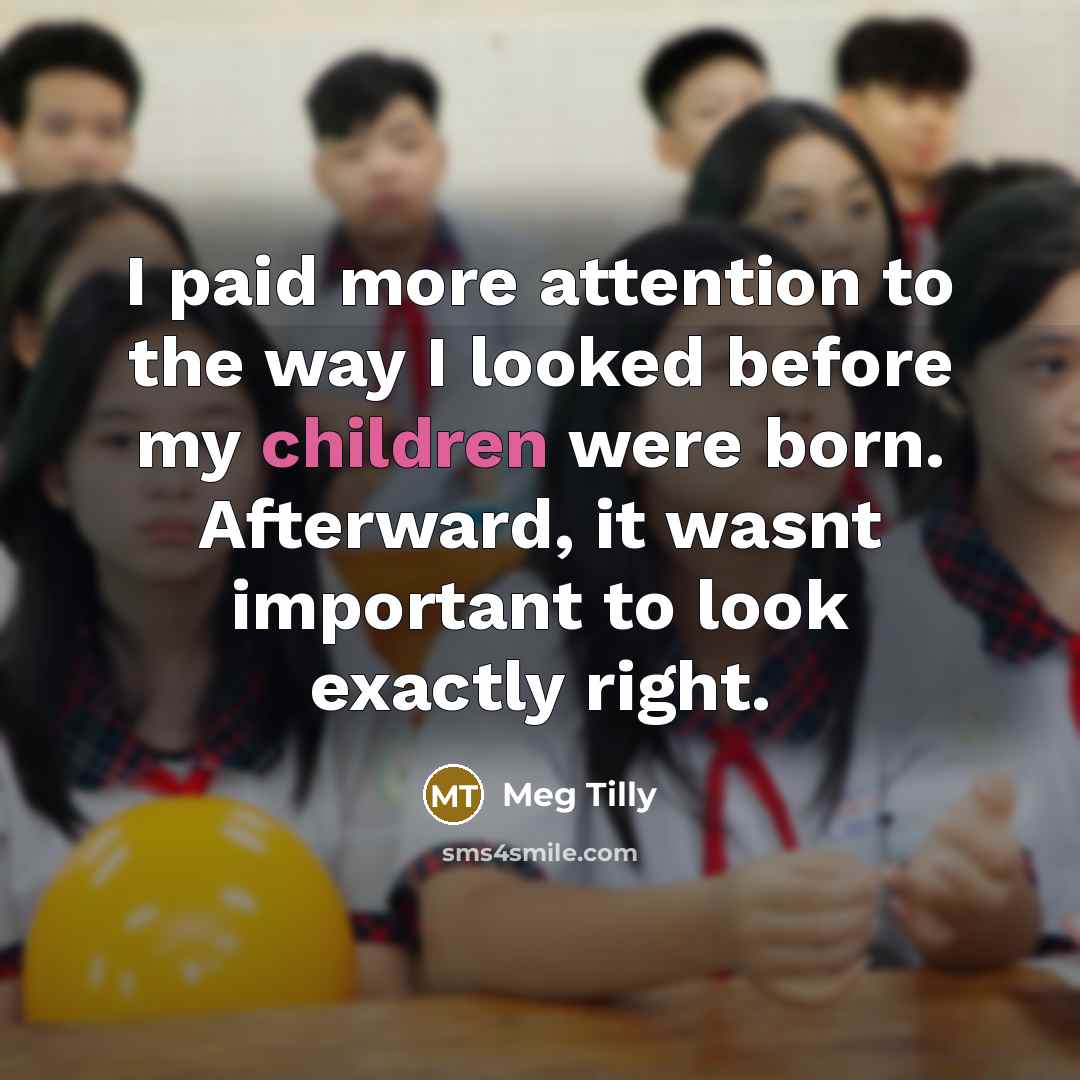 “I paid more attention to the way I looked before…” quote by Meg Tilly