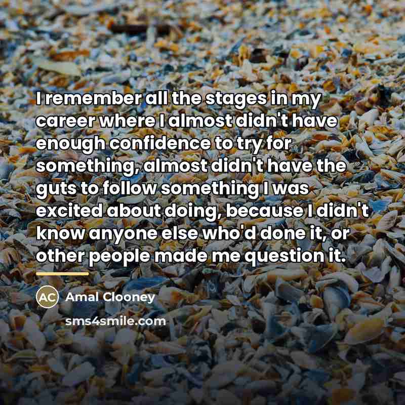 “I remember all the stages in my career where I…” quote by Amal Clooney
