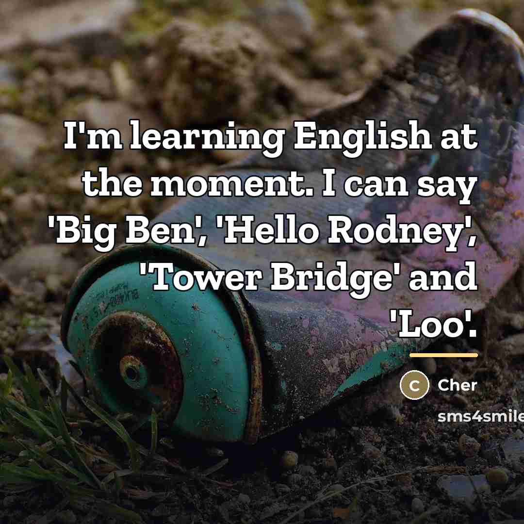 “I'm learning English at the moment. I can say 'Big…” quote by Cher