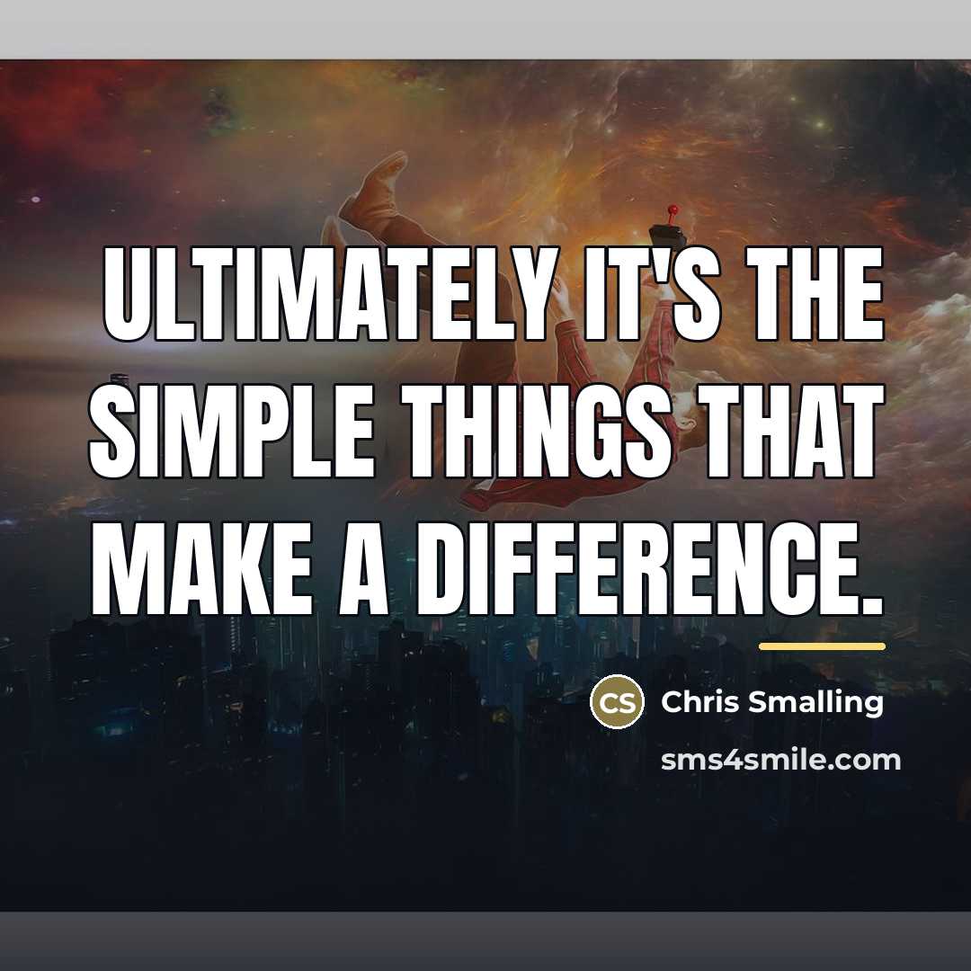 “Ultimately it's the simple things that make a difference.…” quote by Chris Smalling