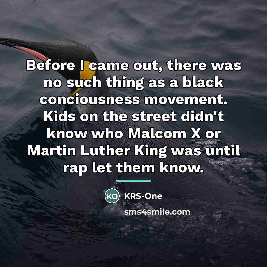 “Before I came out, there was no such thing as…” quote by KRS-One