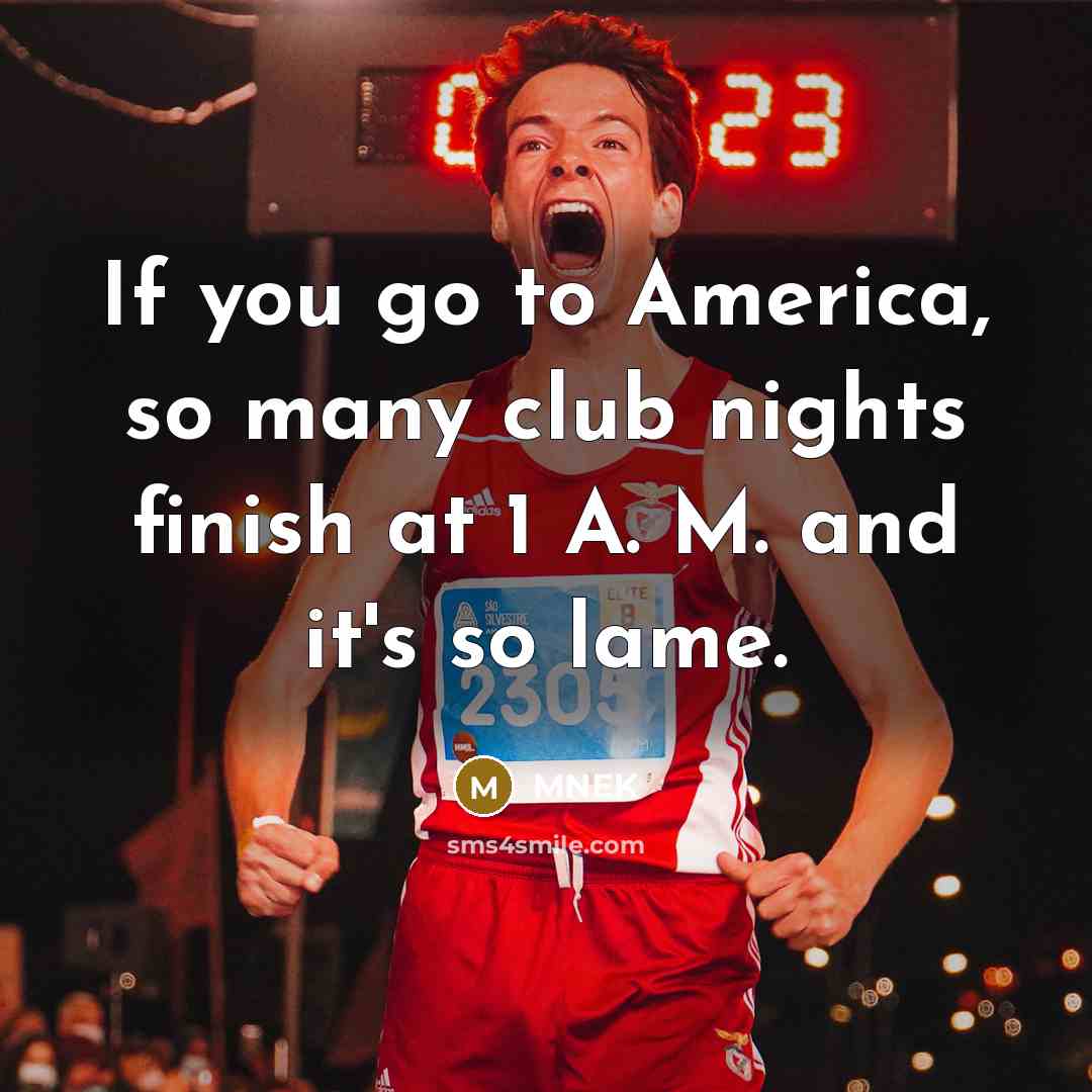 “If you go to America, so many club nights finish…” quote by MNEK