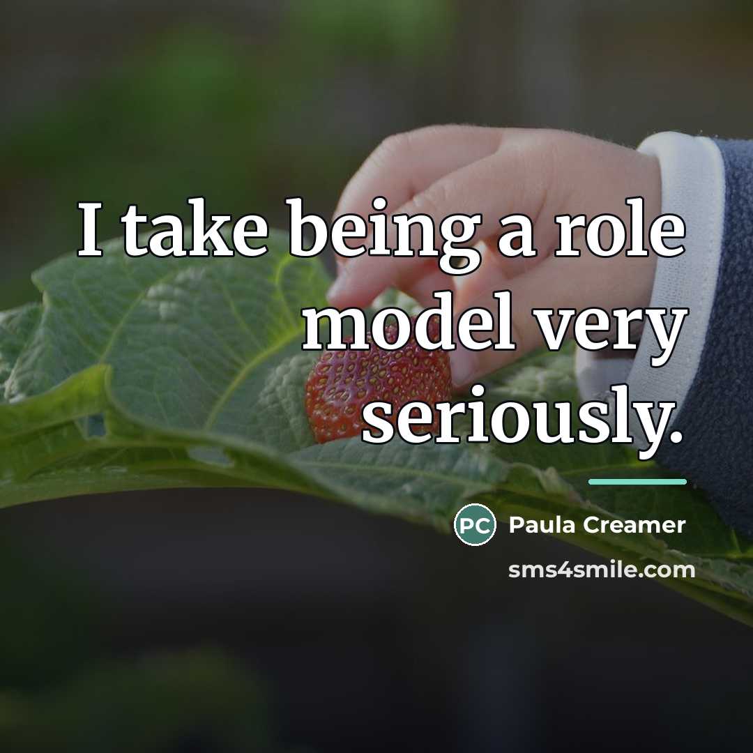 “I take being a role model very seriously.…” quote by Paula Creamer