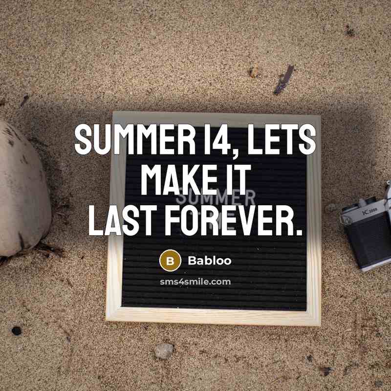 “Summer 14, lets make it last forever.…” quote by Babloo