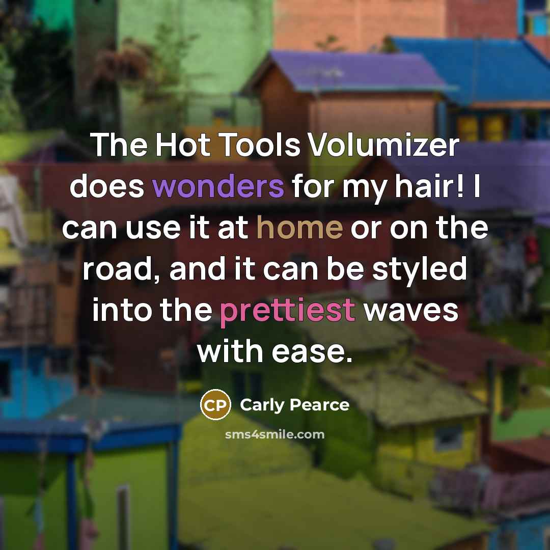 “The Hot Tools Volumizer does wonders for my hair! I can use it at home or on the road, and it can be styled into the prettiest waves with ease.” quote by Carly Pearce