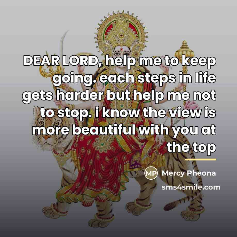“DEAR LORD, help me to keep going. each steps in…” quote by Mercy Pheona