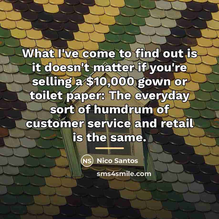 “What I've come to find out is it doesn't matter…” quote by Nico Santos