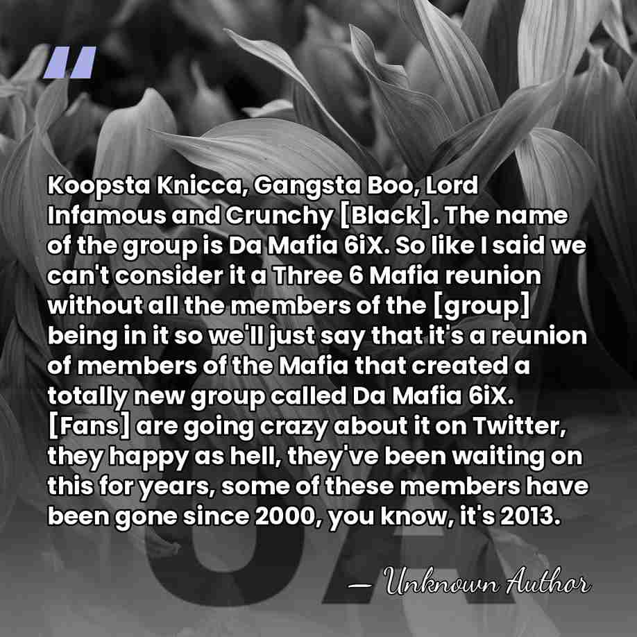 Koopsta Knicca, Gangsta Boo, Lord Infamous and Crunchy [Black]. The name of&hellip; - DJ Paul