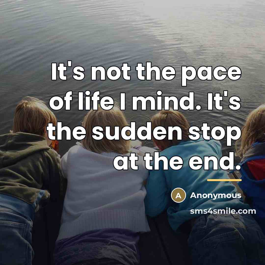 “It's not the pace of life I mind. It's the…” quote by Anonymous