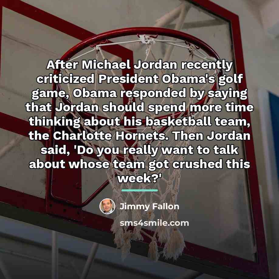 “After Michael Jordan recently criticized President Obama's golf game, Obama…” quote by Jimmy Fallon