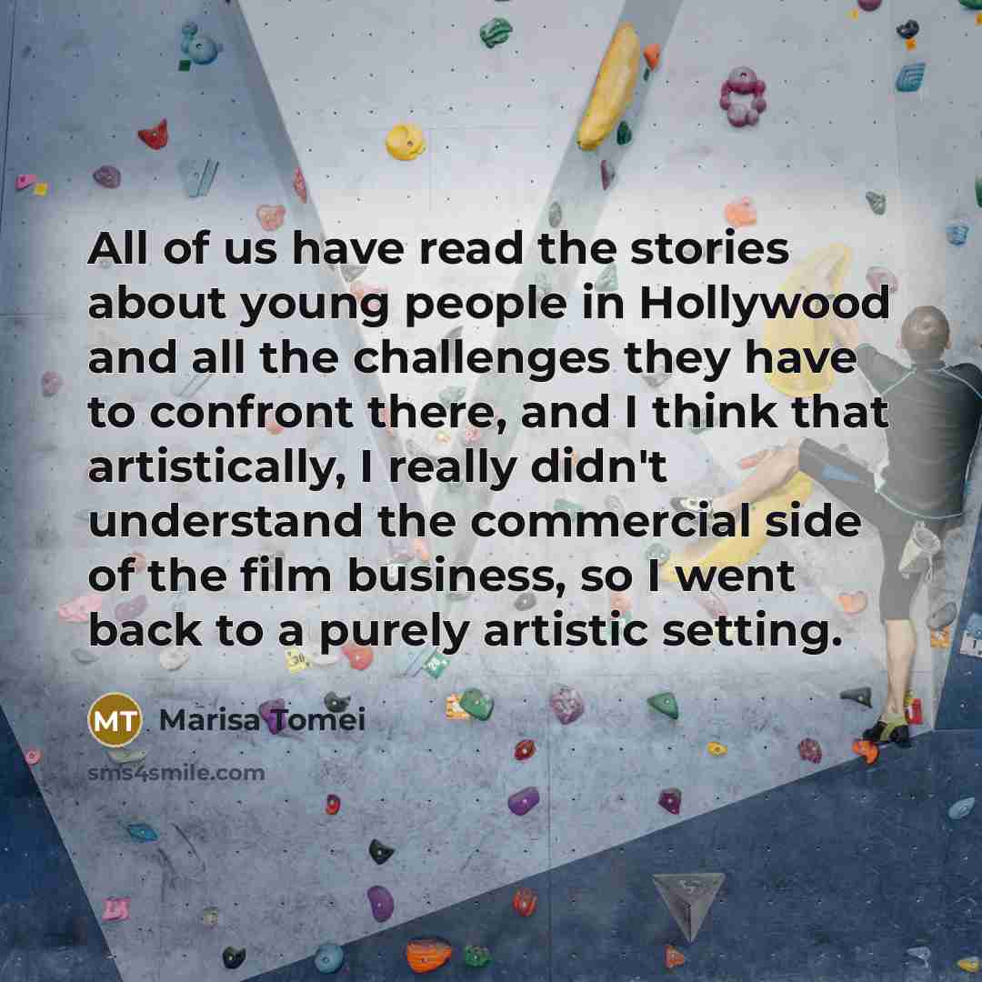 “All of us have read the stories about young people…” quote by Marisa Tomei