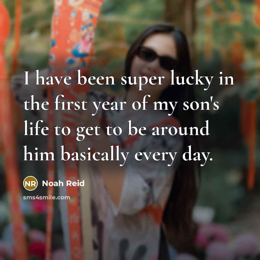 “I have been super lucky in the first year of…” quote by Noah Reid