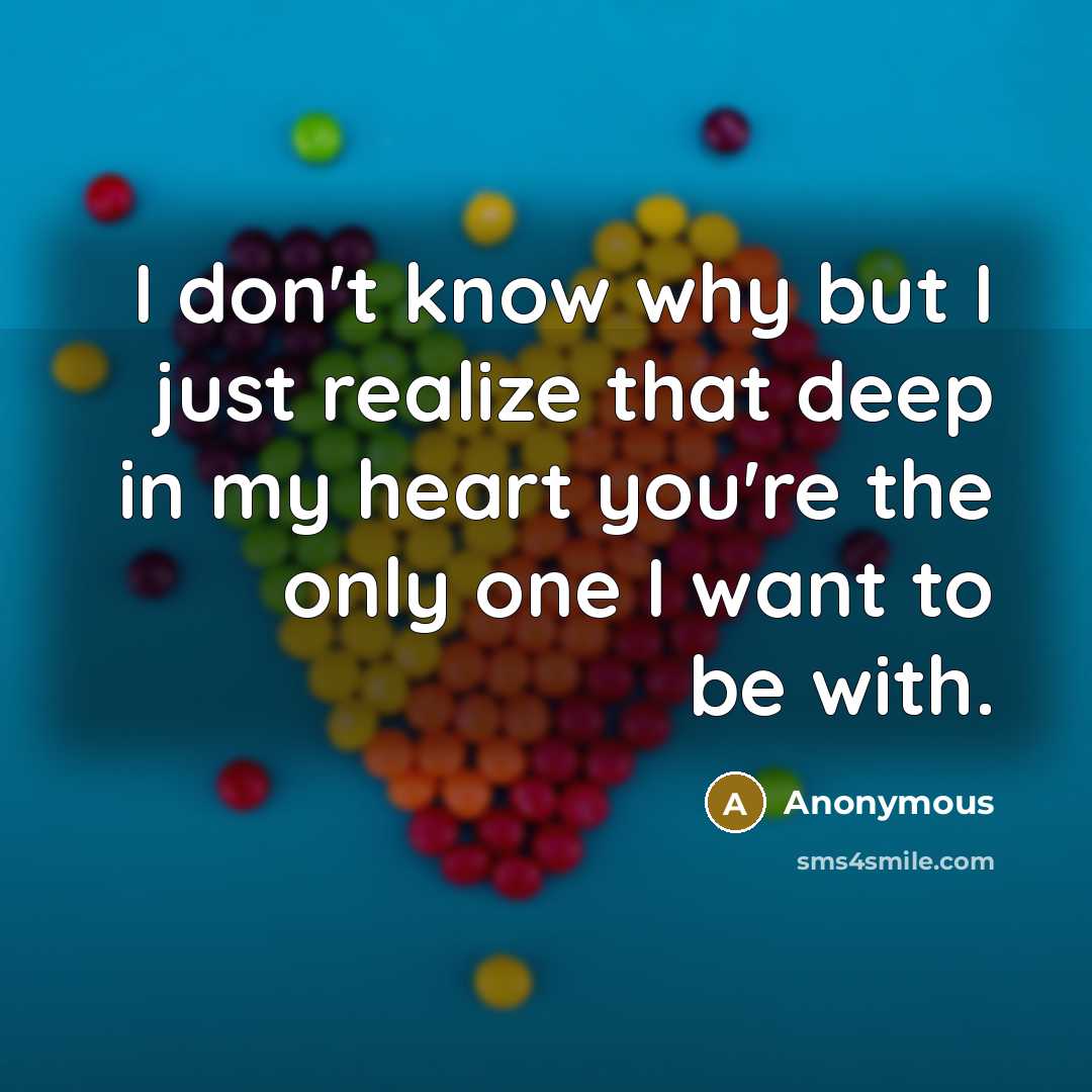 “I don't know why but I just realize that deep…” quote by Anonymous