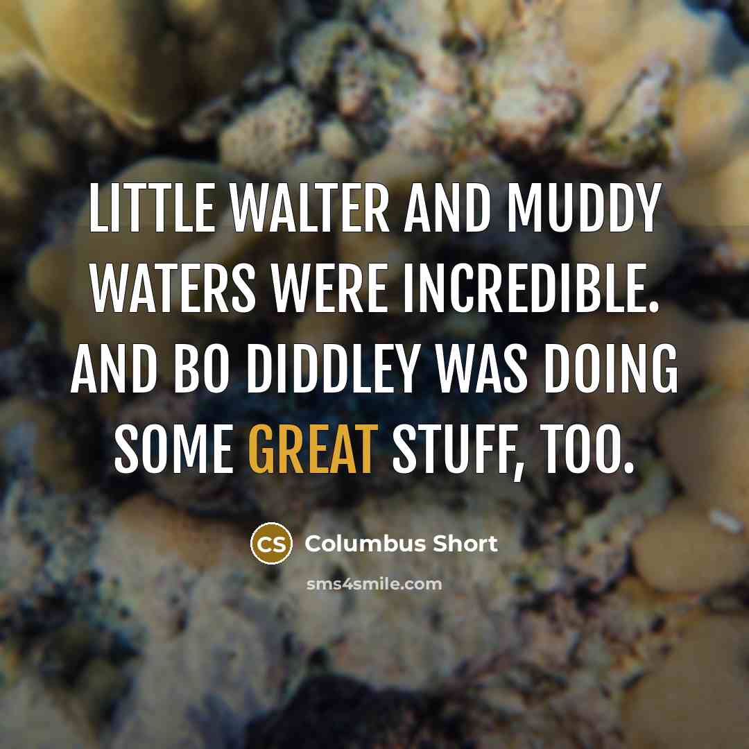 “Little Walter and Muddy Waters were incredible. And Bo Diddley…” quote by Columbus Short