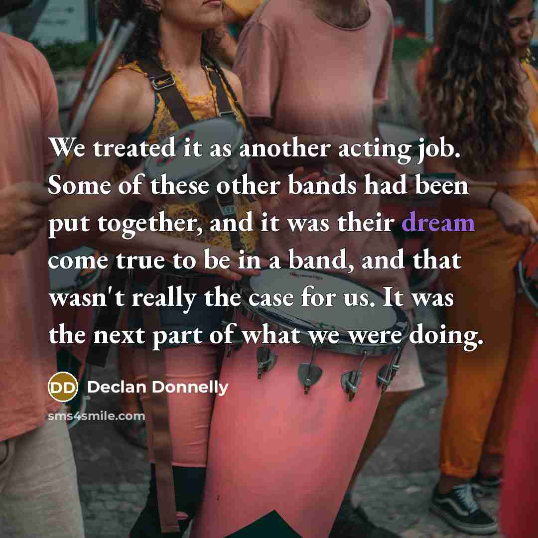 “We treated it as another acting job. Some of these…” quote by Declan Donnelly