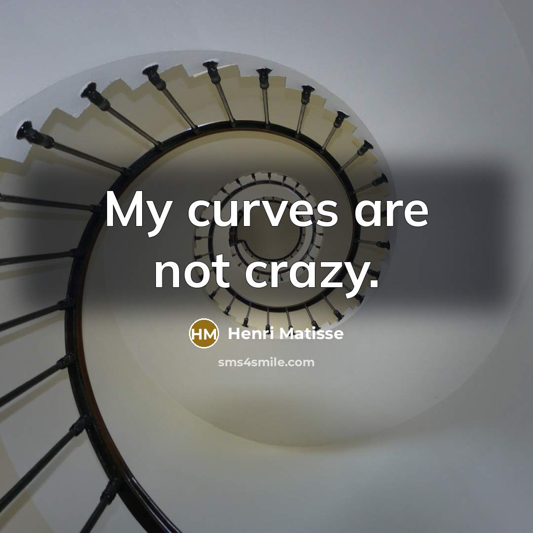 “My curves are not crazy.…” quote by Henri Matisse