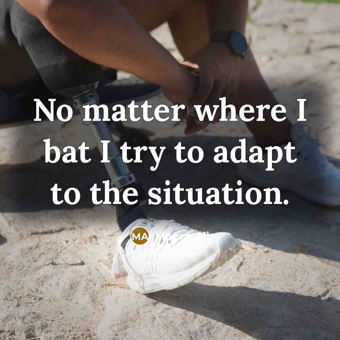 “No matter where I bat I try to adapt to…” quote by Moeen Ali