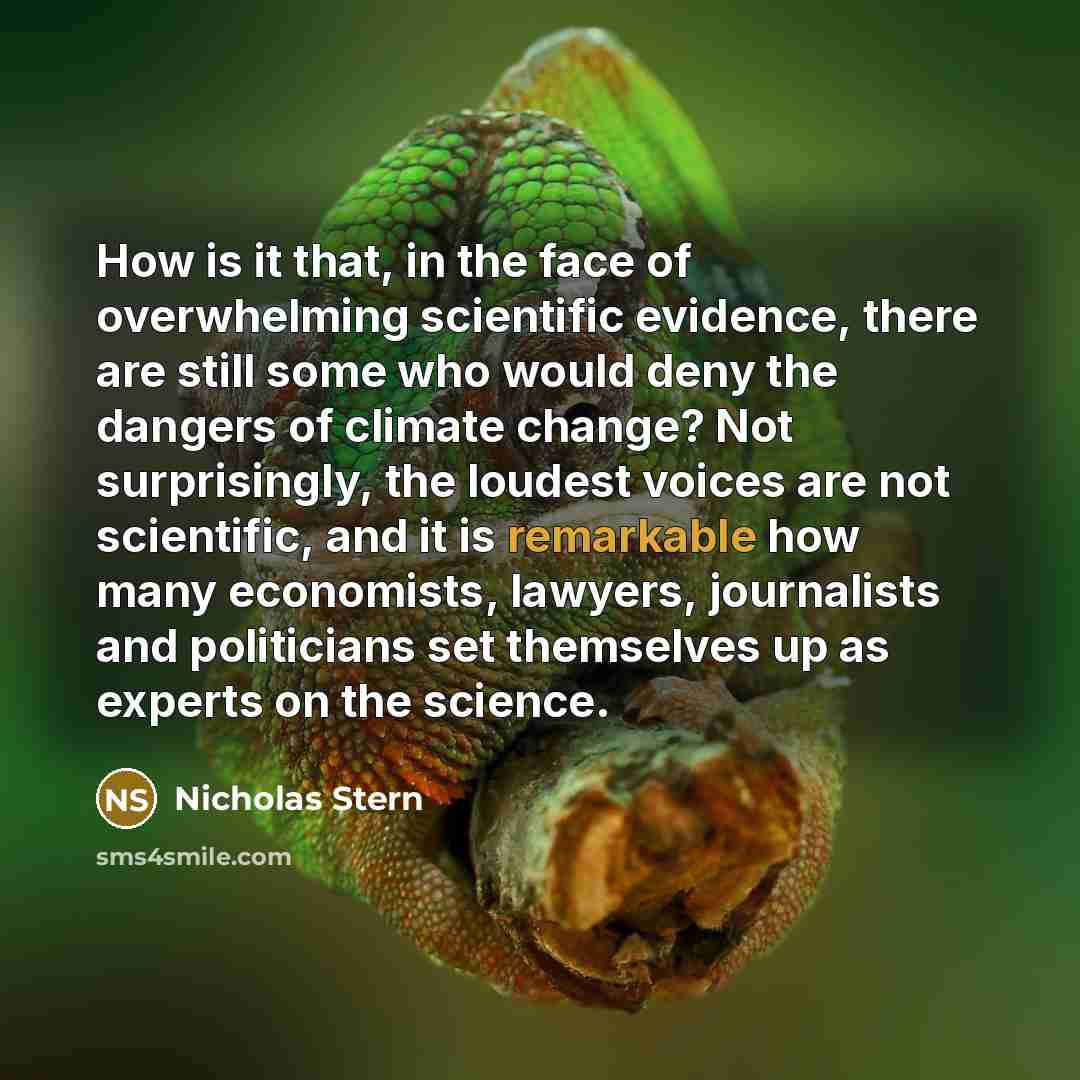 “How is it that, in the face of overwhelming scientific…” quote by Nicholas Stern