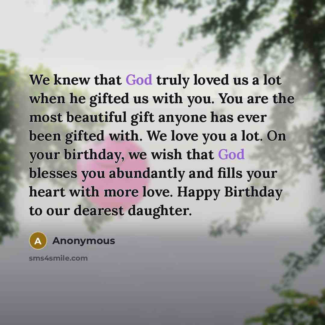 “We knew that God truly loved us a lot when…” quote by Anonymous