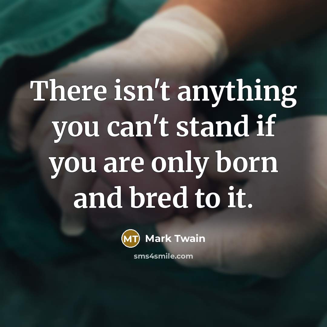 “There isn't anything you can't stand if you are only…” quote by Mark Twain