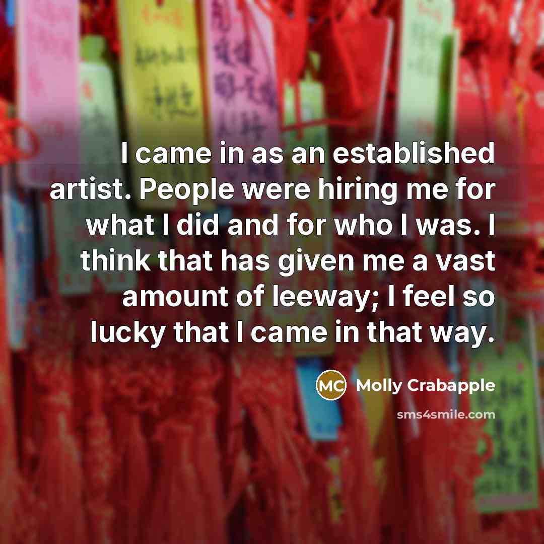 “I came in as an established artist. People were hiring…” quote by Molly Crabapple