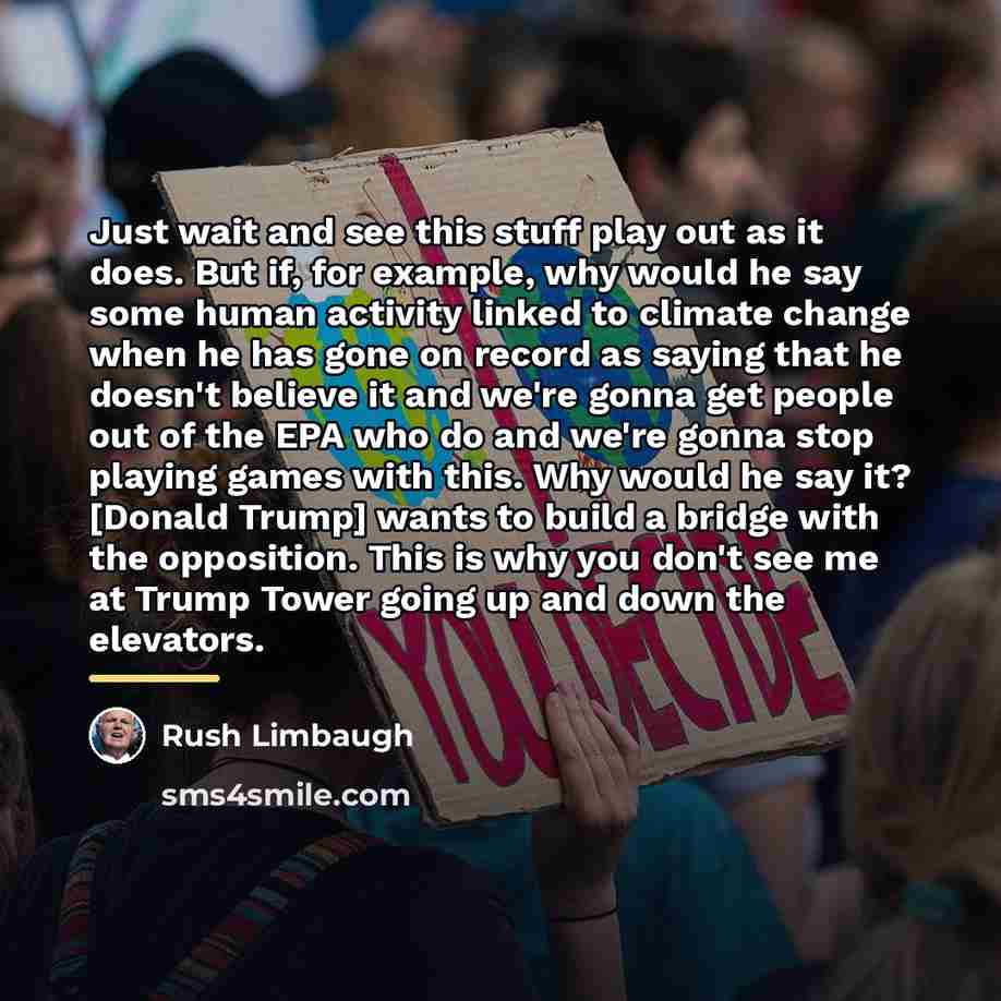 “Just wait and see this stuff play out as it…” quote by Rush Limbaugh