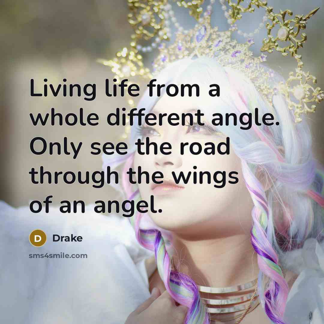 “Living life from a whole different angle. Only see the…” quote by Drake