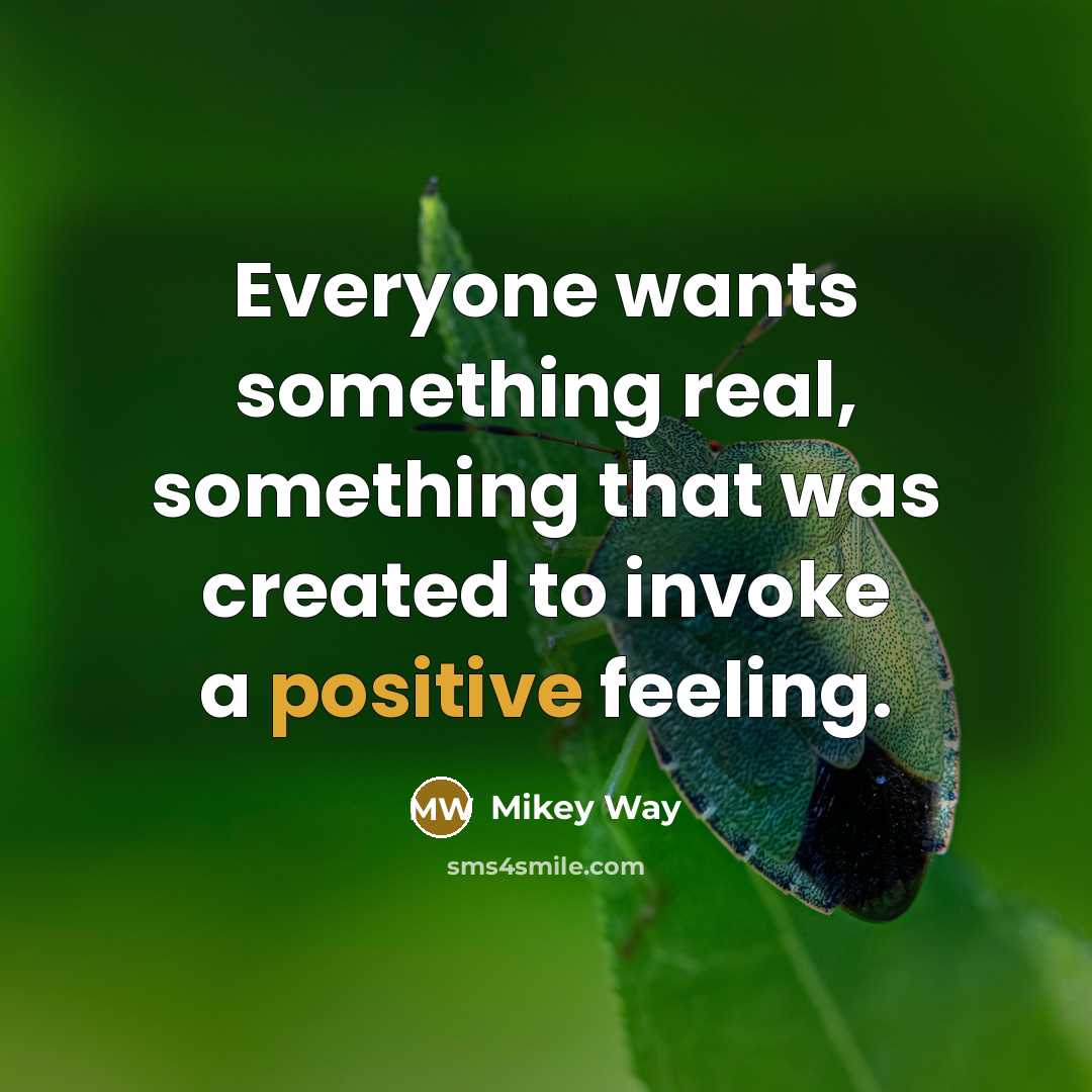 “Everyone wants something real, something that was created to invoke…” quote by Mikey Way